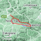 Mapa Gorce: pętla z Rabki przez Turbacz i Lubań
